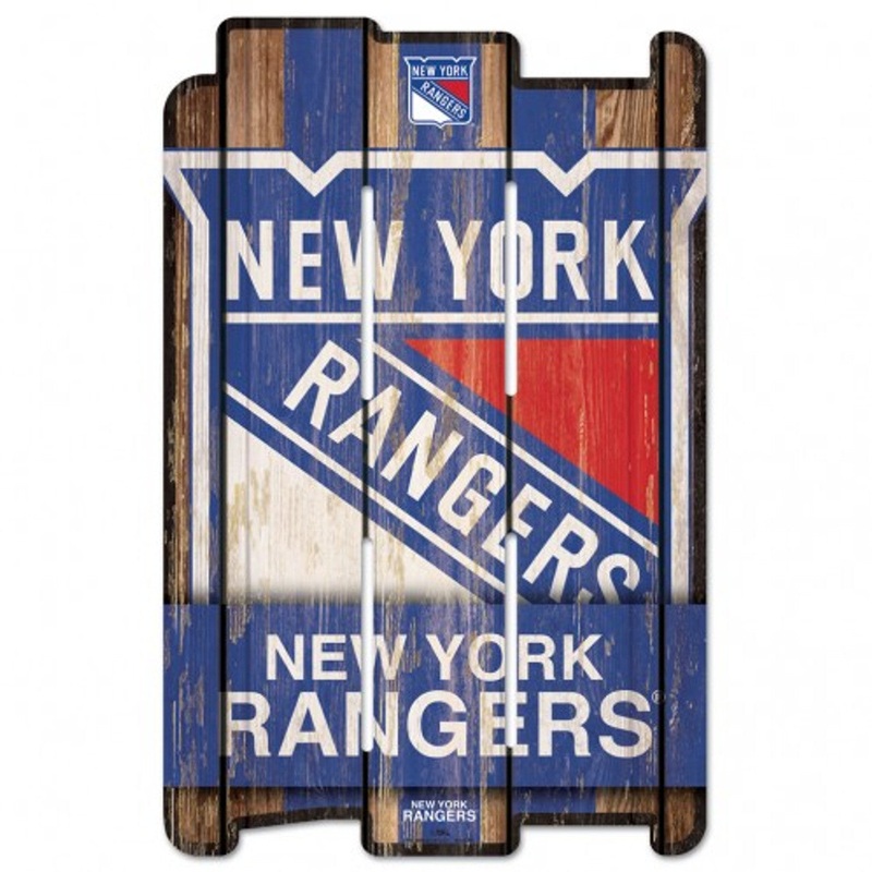 Wincraft New York Rangers Fence Style Wood Sign 11×17