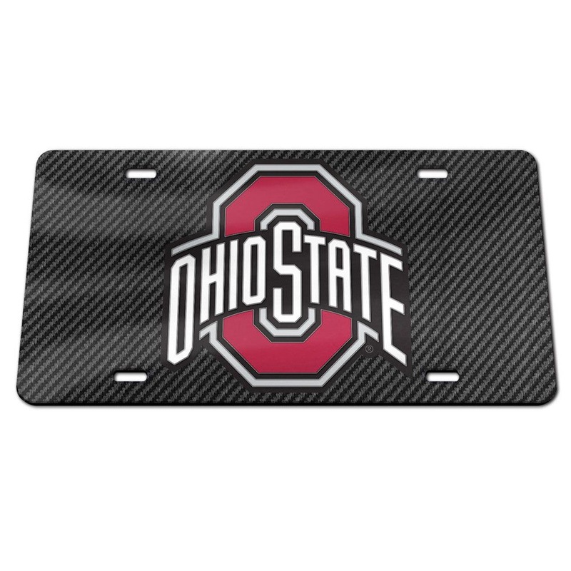 Wincraft Ohio State Buckeyes Acrylic Carbon License Plate – Special Order