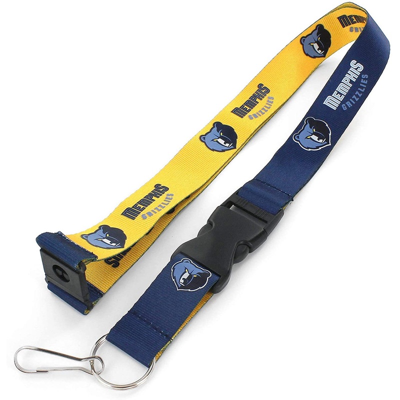 Aminco Memphis Grizzlies Blue and Yellow Reversible Lanyard – Special Order