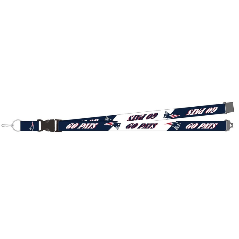 Aminco New England Patriots Slogan Design Breakaway Style Lanyard