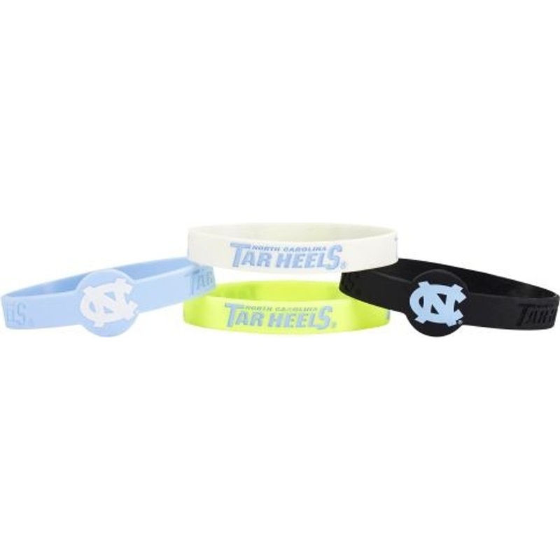Aminco North Carolina Tar Heels 4 Pack Silicone Bracelets