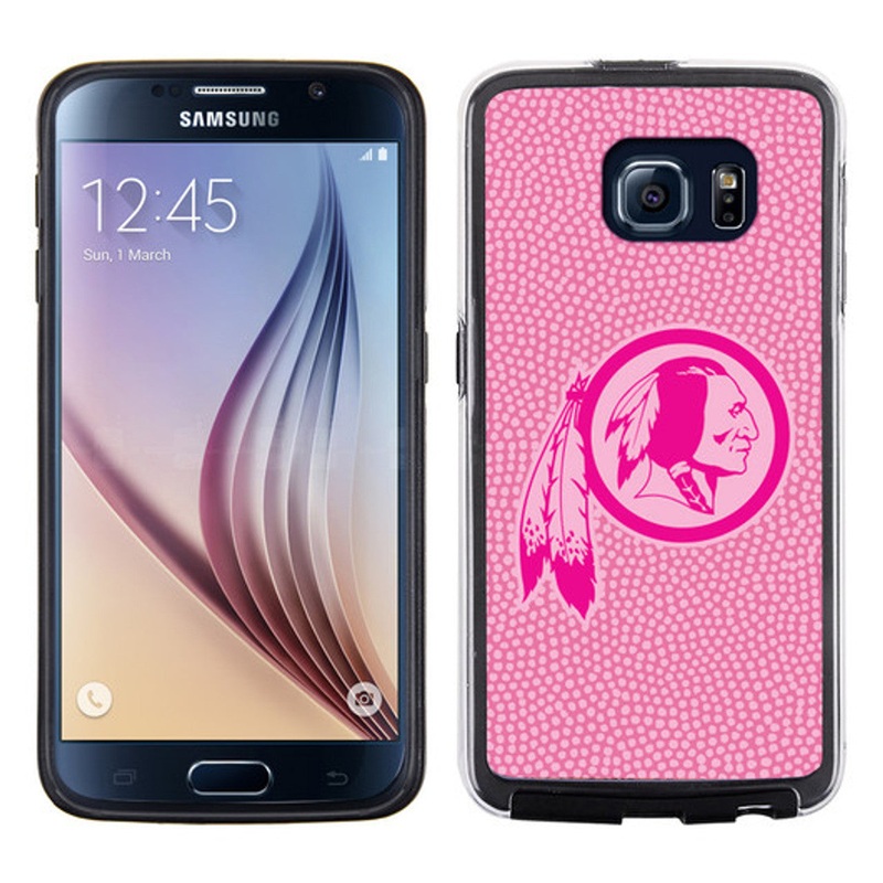 Gamewear Washington Redskins Pink Football Pebble Grain Feel Samsung Galaxy S6 Phone Case