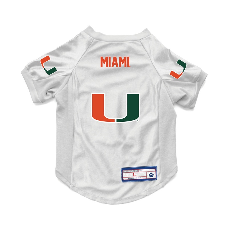 Little Earth Miami Hurricanes Stretch Pet Jersey Size XL – Special Order
