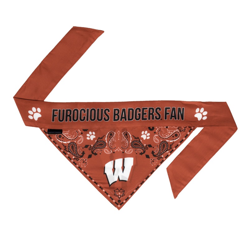 Little Earth Wisconsin Badgers Pet Bandanna Size Medium