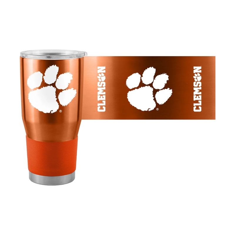 Logo Brands Clemson Tigers 30oz Stainless Steel Travel Tumbler