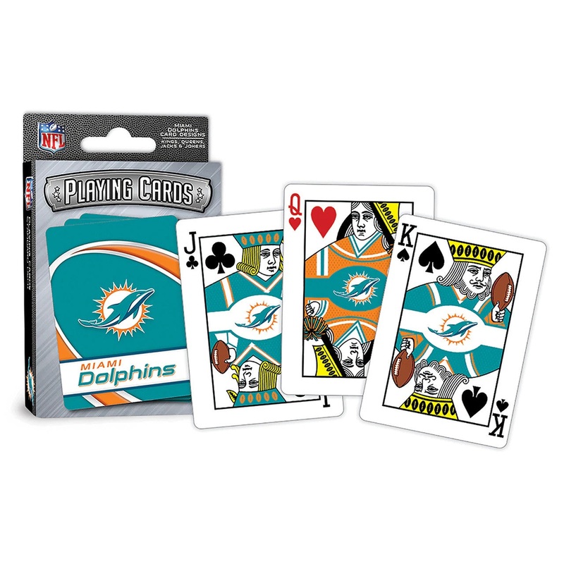 Masterpieces Puzzle Company Miami Dolphins Logo Playing Cards