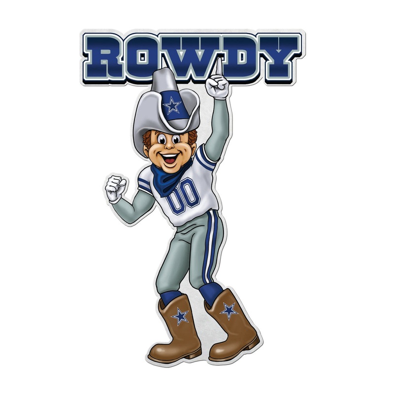 Rico Industries Dallas Cowboys Pennant Shape Cut Mascot Design