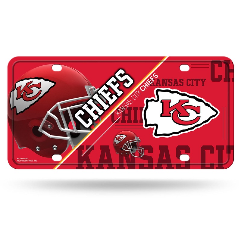 Rico Industries Kansas City Chiefs Metal License Plate