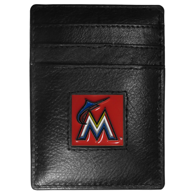 Siskiyou Miami Marlins Money Clip Card Holder Leather Wallet