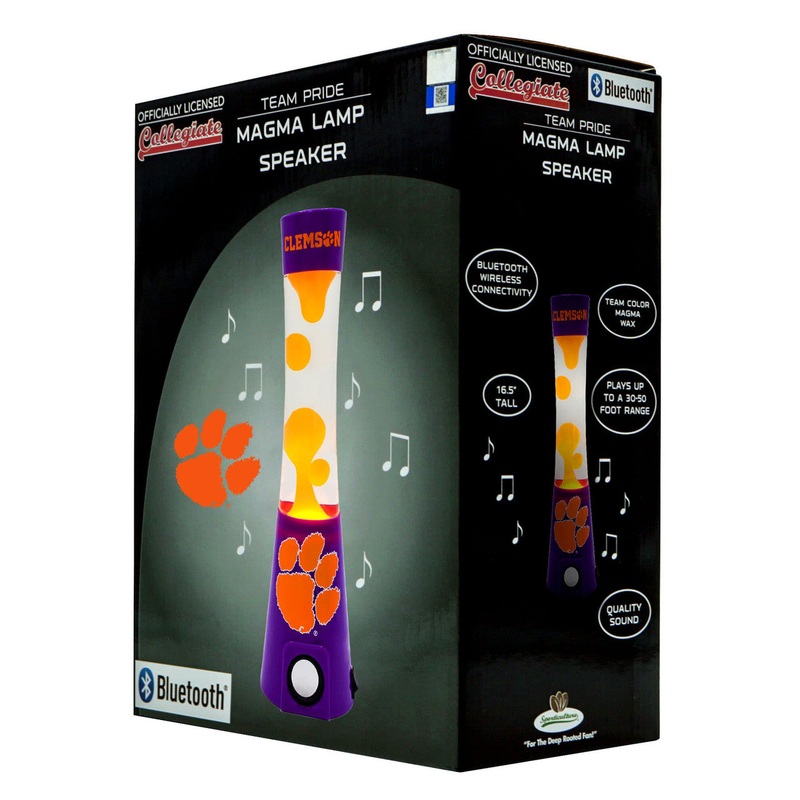 Sporticulture Clemson Tigers Magma Lamp With Bluetooth Speaker