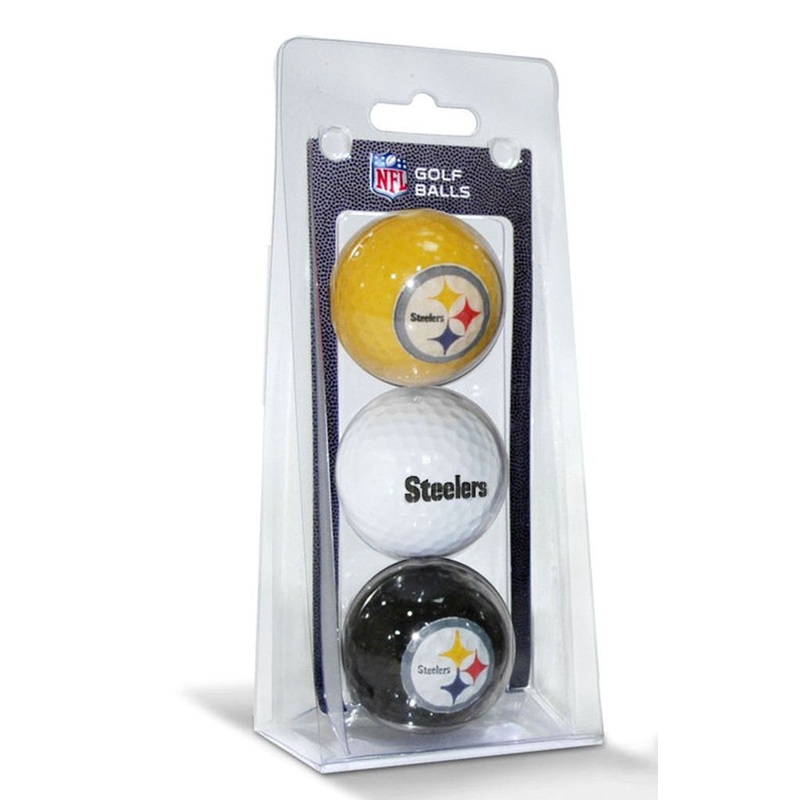 Team Golf Pittsburgh Steelers 3 Pack of Golf Balls