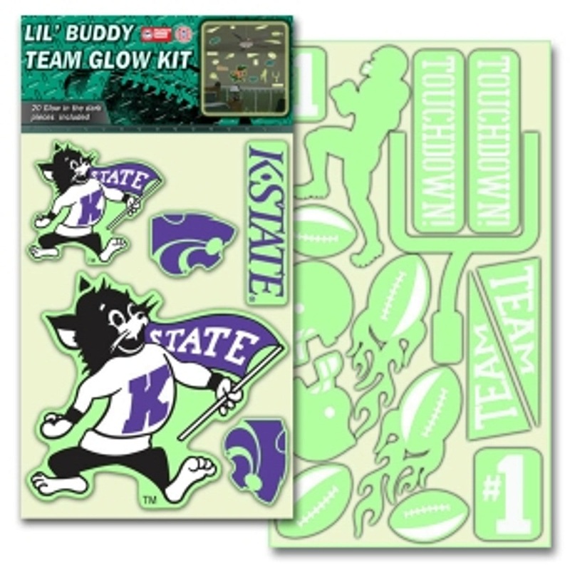 Team Promark Kansas State Wildcats Lil Buddy Glow in the Dark Decal Kit