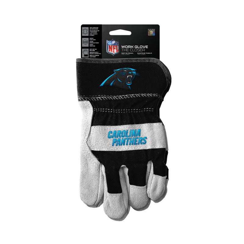 The Sports Vault Carolina Panthers The Closer Design Work Style Gloves
