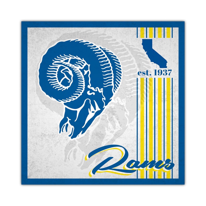 Fan Creations Los Angeles Rams Album Design Wood Sign 10×10