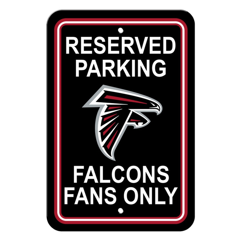 Fremont Die Atlanta Falcons Plastic Reserved Parking Style Sign 12×18