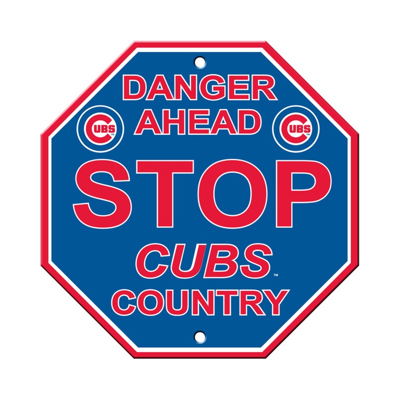 Fremont Die Chicago Cubs Plastic Stop Style Sign 12×12
