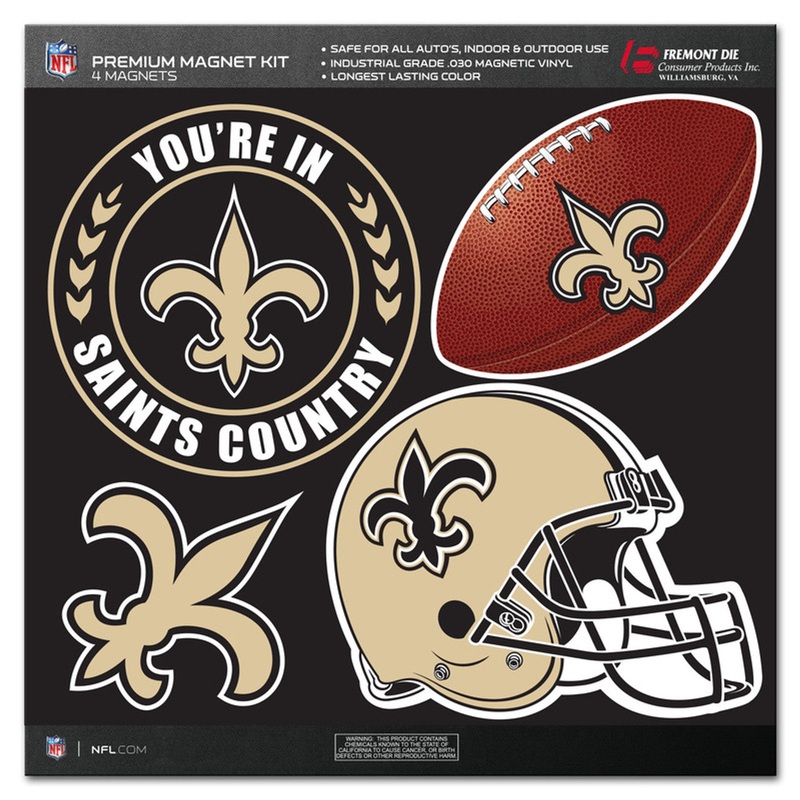 Fremont Die New Orleans Saints 4 Piece Magnet Kit