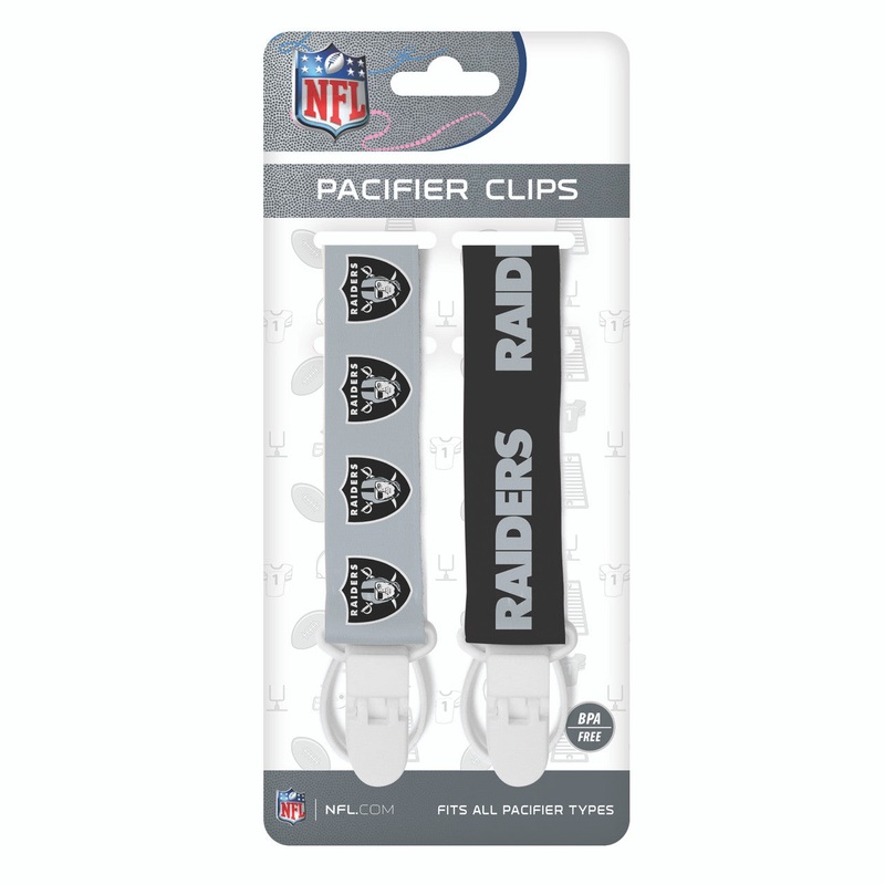 Masterpieces Puzzle Company Las Vegas Raiders 2 Pack Pacifier Clips