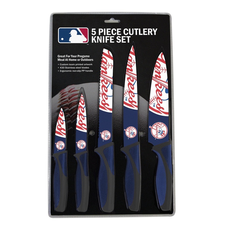The Sports Vault New York Yankees 5 Pack Kitchen Knife Set