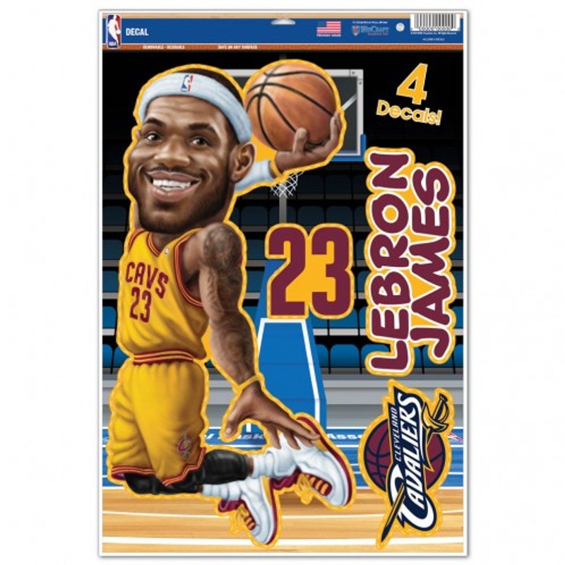 Wincraft Cleveland Cavaliers Multi Use LeBron James Caricature Design Decal 11×17