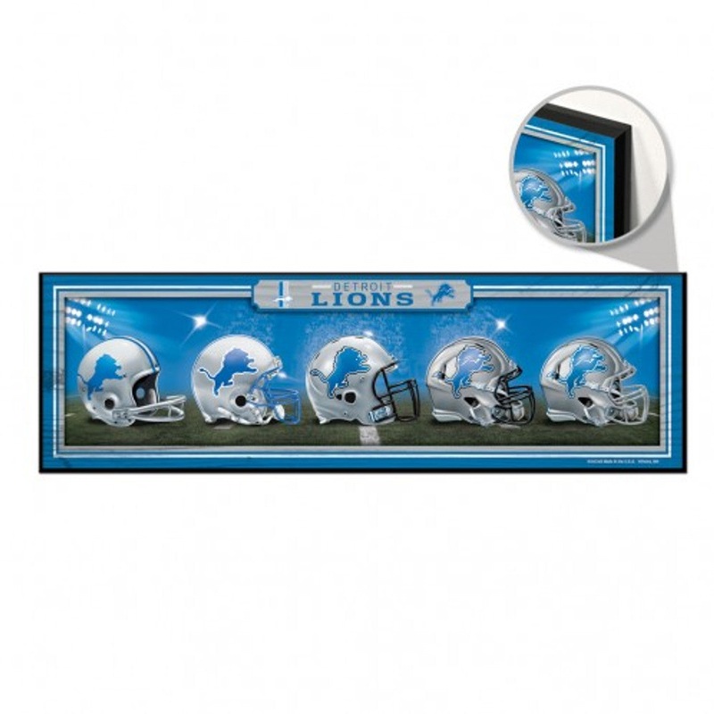 Wincraft Detroit Lions Helmets Design Wood Sign 9×30 – Special Order