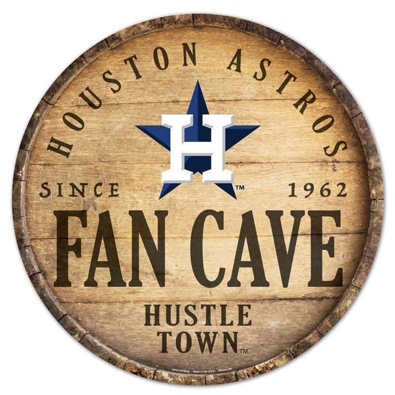 Wincraft Houston Astros 14 Inch Round Barrel Top Design Wood Sign