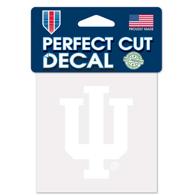Wincraft Indiana Hoosiers White Perfect Cut Decal 4×4