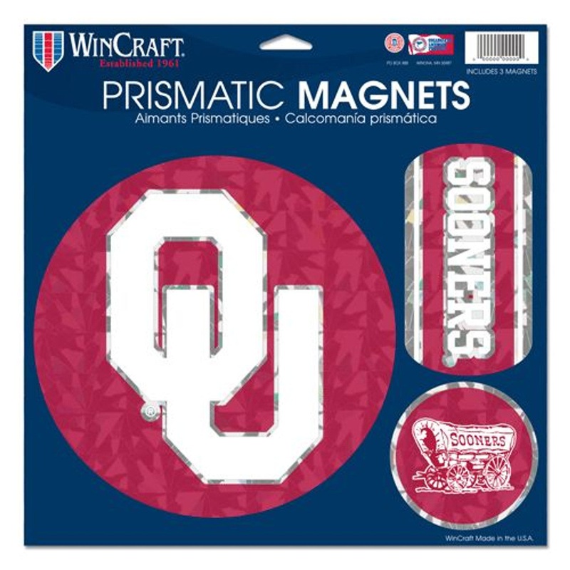 Wincraft Oklahoma Sooners Prismatic Sheet Magnets 11×11