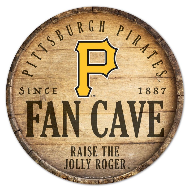 Wincraft Pittsburgh Pirates 14 Inch Round Barrel Top Design Wood Sign – Special Order