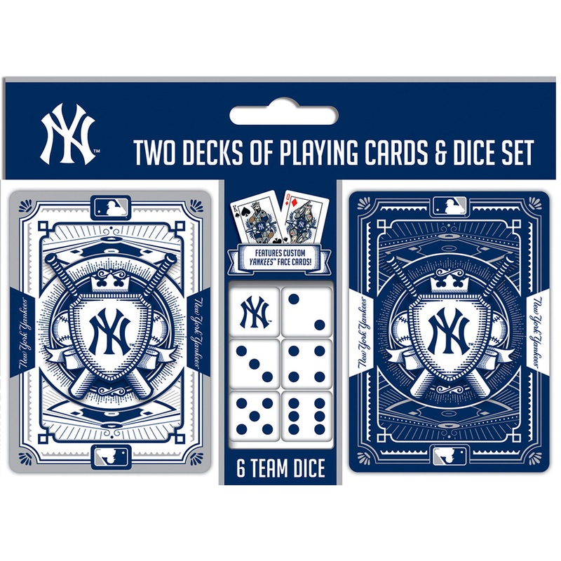 Masterpieces Puzzle Company New York Yankees Playing Cards and Dice Set