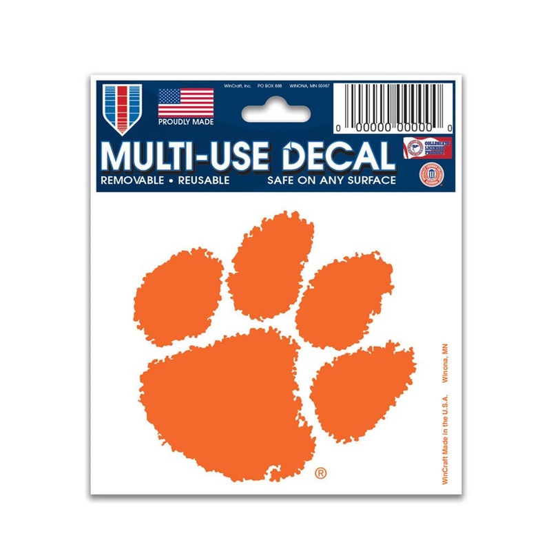 Wincraft Clemson Tigers Color Multi Use Decal 3×4