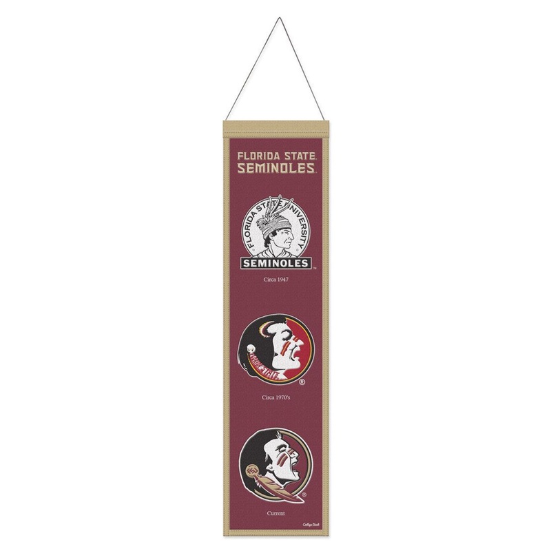 Wincraft Florida State Seminoles Heritage Evolution Design Wool Banner 8×32