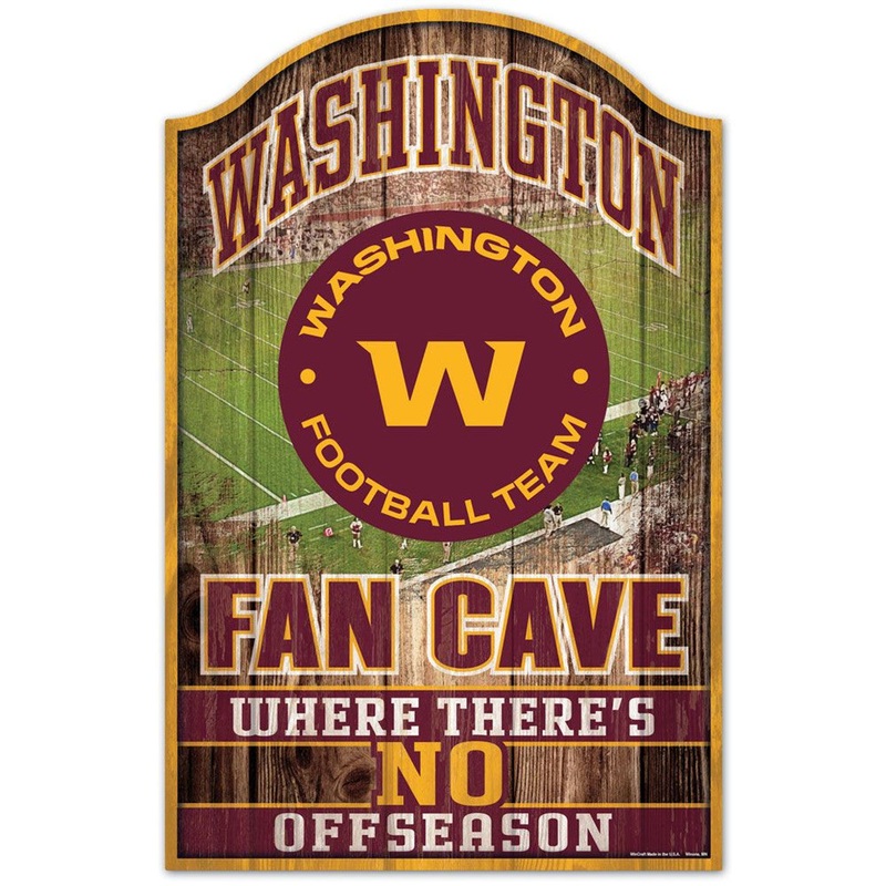 Wincraft Washington Commanders Fan Cave Design Wood Sign 11×17