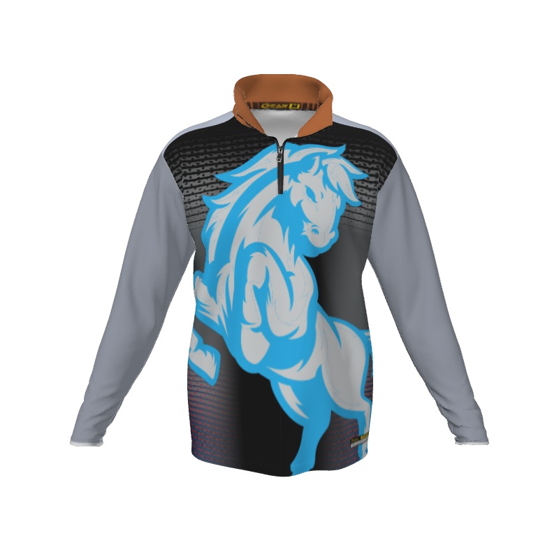 Collared Shirts Horse 3 QTR Zipped LS. (x 1)