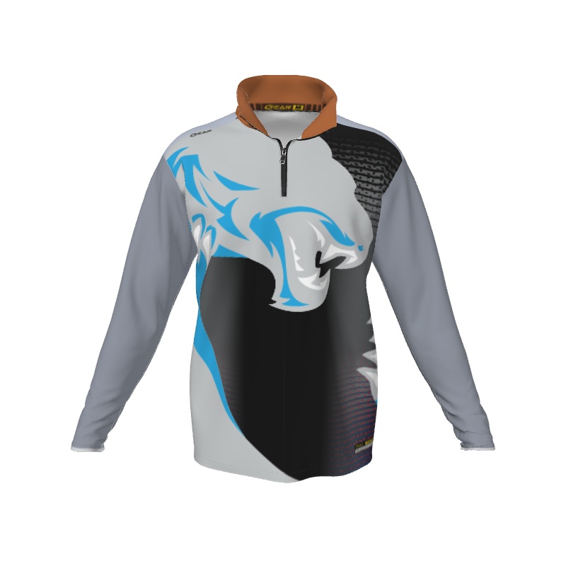 Collared Shirts Wolf QTR Zipped LS. (x 1)