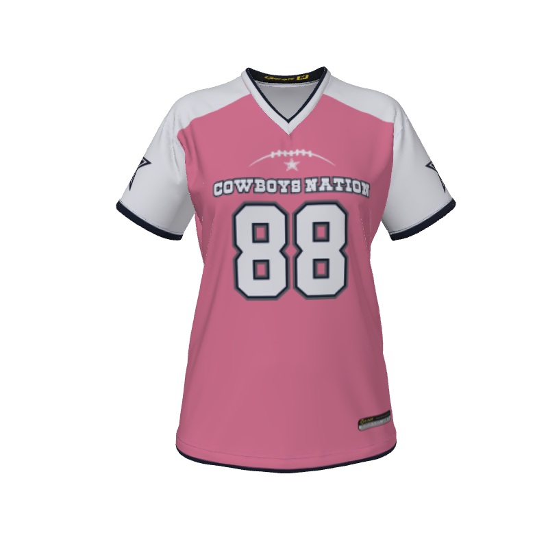 Cowboys Nation 88 Cowboys Nation 88 Ladies V-Neck Pink. (Womens X-Large)