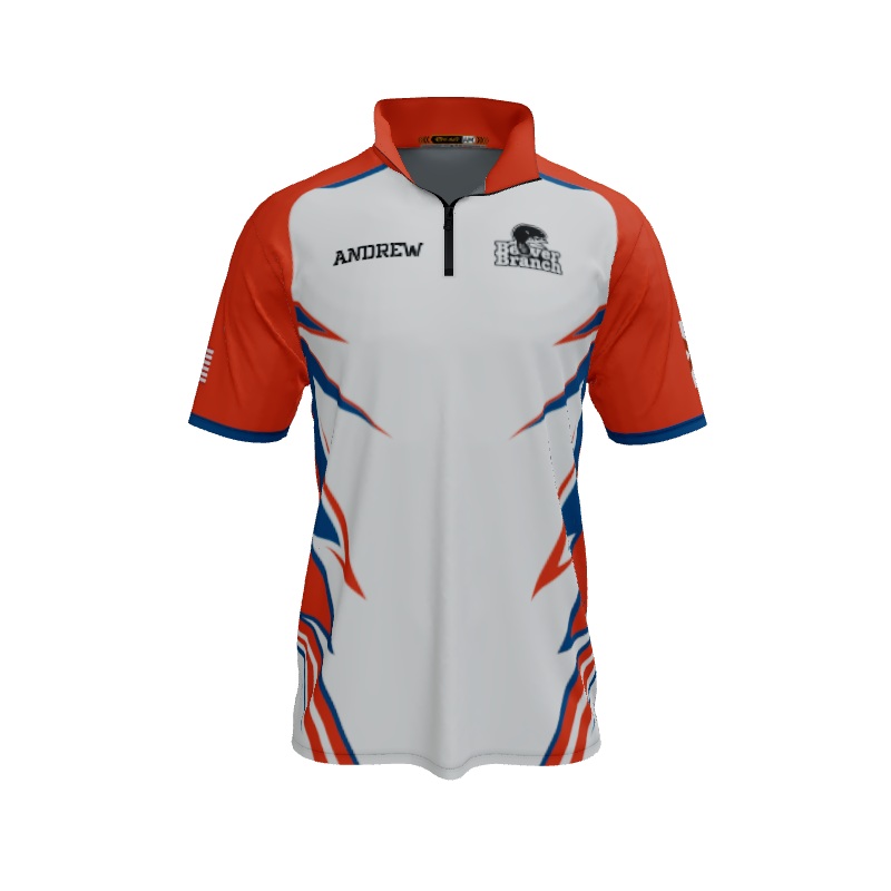 Collared Shirts Hawk QTR Zip Short Sleeve. (x 1)